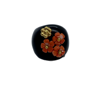 Ringe Dame Fiori in Holz Corallo AN.EBA